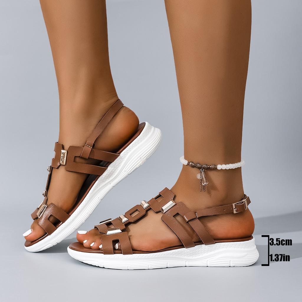 New Male Roman Shoes New Summer Women Sandals High-quality Casual Beach Shoes Comfortable Soft Soled Hook Loop Sandals