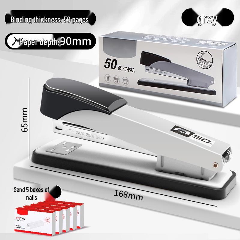 Heavy-Duty Office Stapler for Thick Pages - Large Size Standard Type