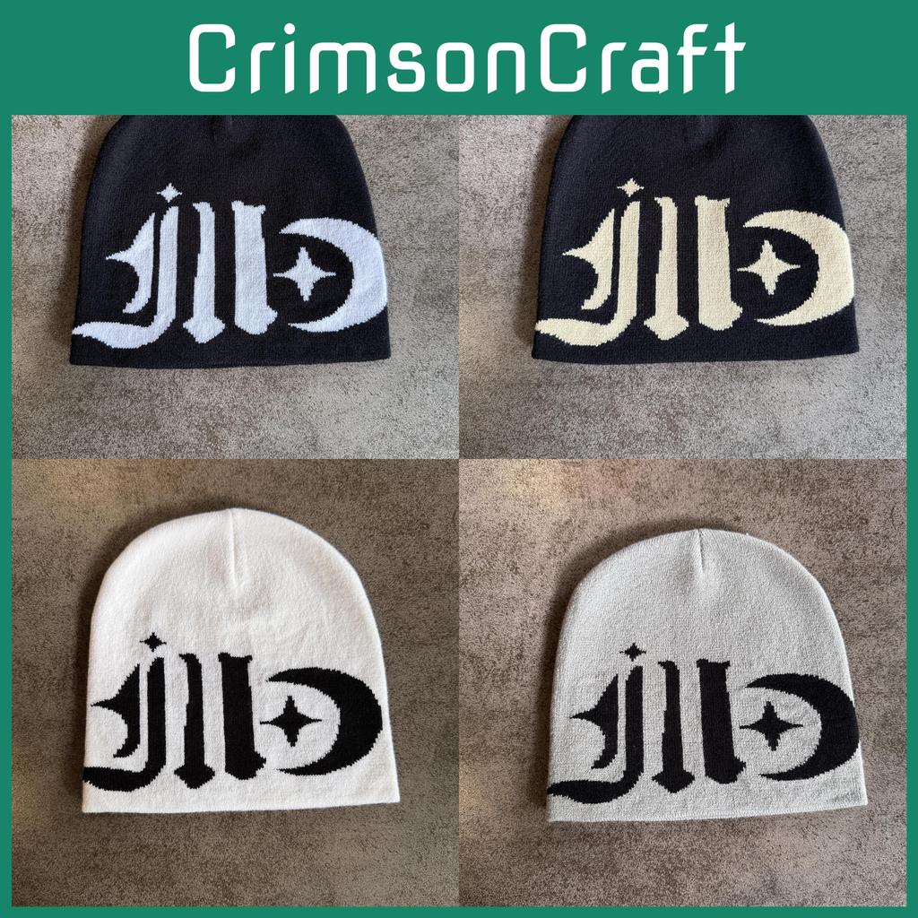 Style Moon Street Star Pattern Neutral Knitted Hat For Autumn And Winter