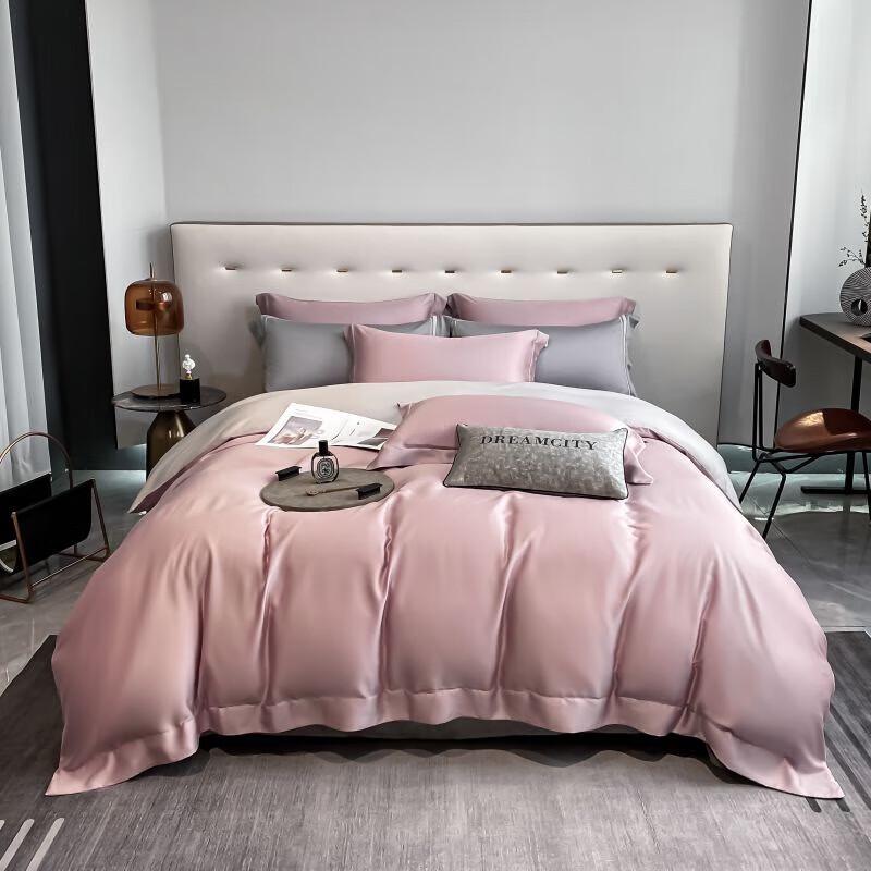 PLOVER Tencel Satin 4-Piece Bedding Set