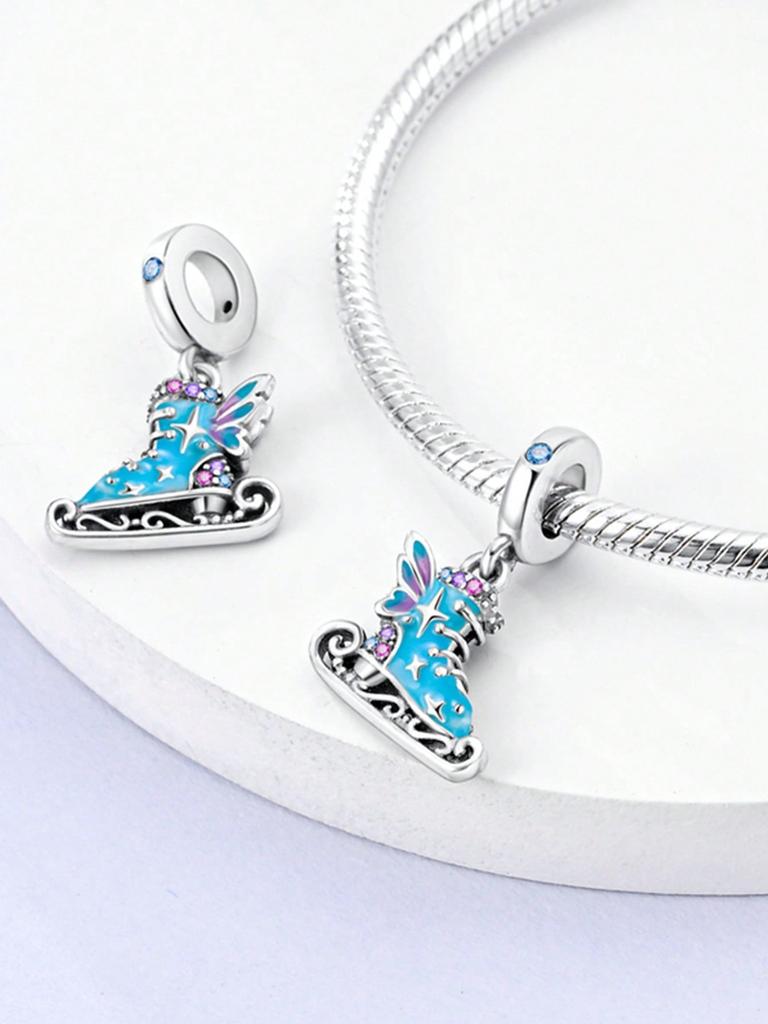 Charm Bead Charms Plata copper Colors Blue Sea Eye Sea Pearl Bead Charms Charm Pendant for Authentic Bracelets for Women Do It Yourself Jewellery Love