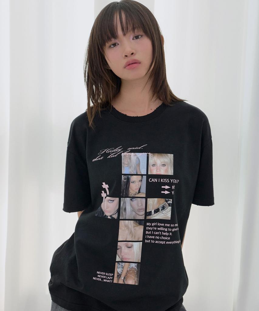 FANCY CLUB Damaged Fearless Tee (Black) F26Qb050