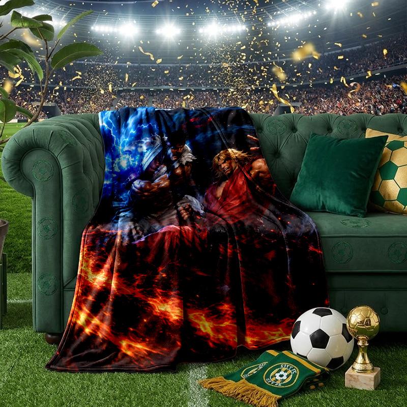 Game Fighter Energy Burst Blanket Lightweight Ideal Bedding Blanket Perfect for Travel, Camping, Living Rooms, Offices, Sofas, Fan Christmas gift