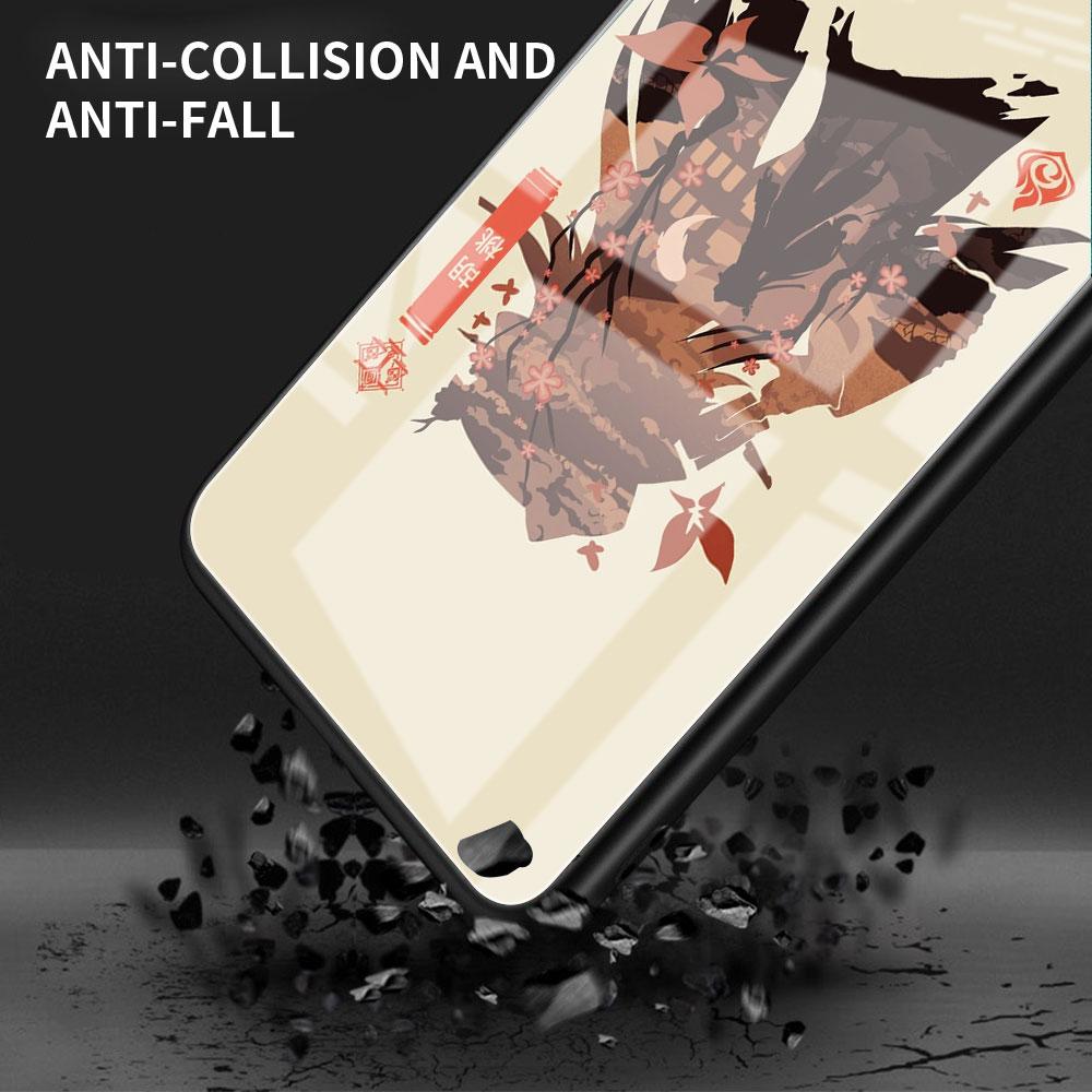 Anime Genshin Impact Niedliche Glashülle für Samsung Galaxy A52 A71 A50 A51 A70 A21s A31 A72 A10 A12 A30 A22 5G Handyhülle