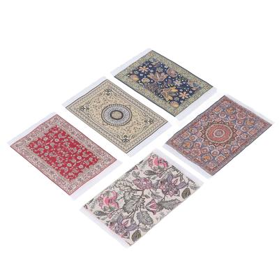 Dollhouse Woven Carpet Miniature Scale Doll Furniture Dollhouse Rug Carpet Dollhouse Blanket Rug Woven Rug Dollhouse Rug 1/12