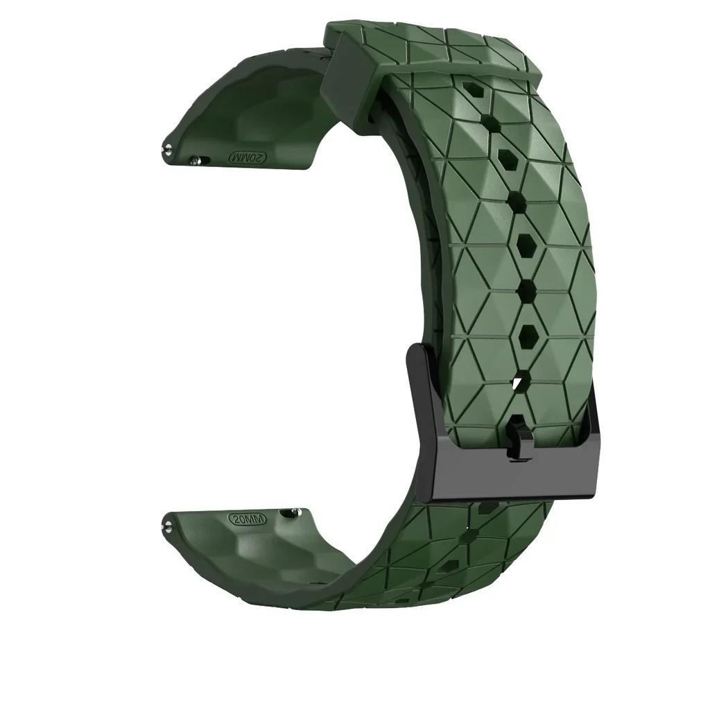 Football Pattern 22mm 20mm Silicone Strap for Garmin Forerunner 55 165 265 965 255 955/Venu 3 2 Band for Garmin Vivomove Trend