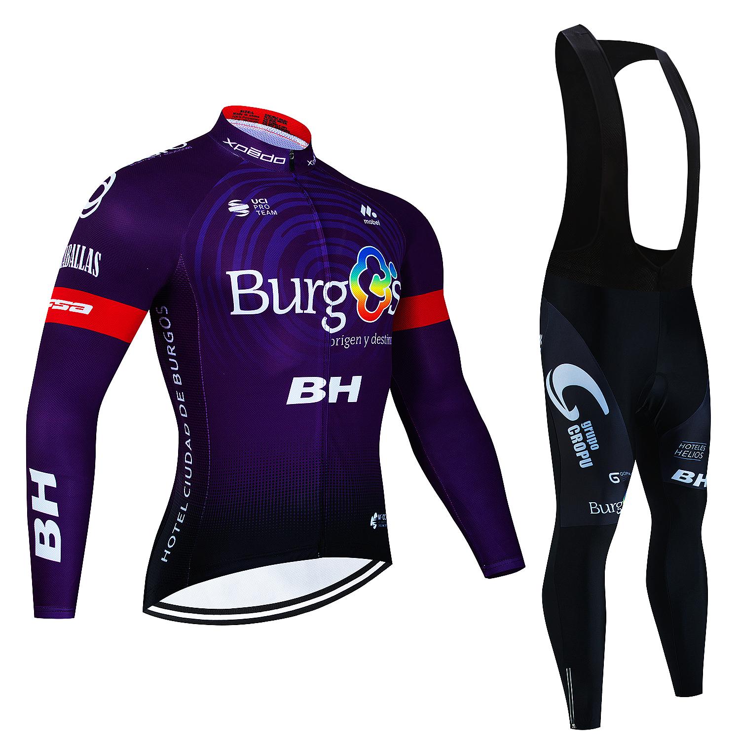 

Team Autumn Cycling Jersey Set Bicycle Sportwear MTB Maillot Ropa Ciclismo Road Bike Uniform Long Sleeve Bicicleta Clothing 3XL