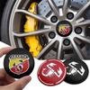 4pcs 56mm Wheel Center Hub Cap Emblem Badge Stickers Car Stying for  Abarth 124 500 Grande Punto Spider 500C 595C 695C Evo