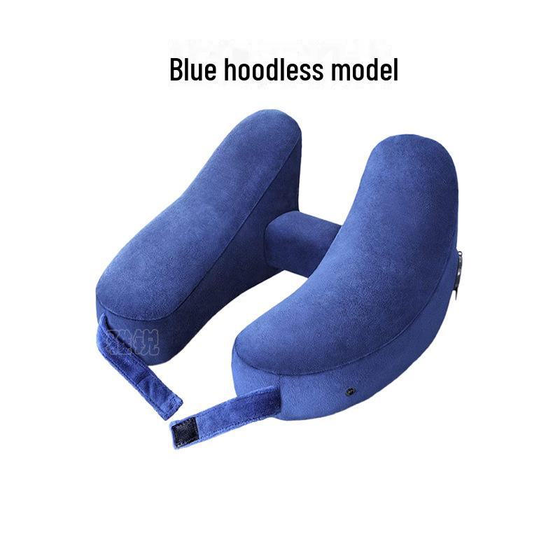 H-Shaped Inflatable Travel Neck Pillow - Portable for Airplane & Train Journeys