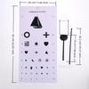 PVC Snellen Eye Chart Kindergarten Low Vision Eye Test Charts Eye Exam Tool With Point Stick Occluder