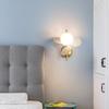 Modern Light Luxury Flower Shape Wall Lamp Nordic Room Decor Atmosphere Bedside Bedroom Board Wall Lights LED Glass Lamp