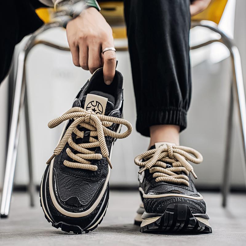 39-44 Men's Fashion Trend Thick Soled Height Increasing Sports and Leisure Shoes Forrest Gump Shoes Running Shoes