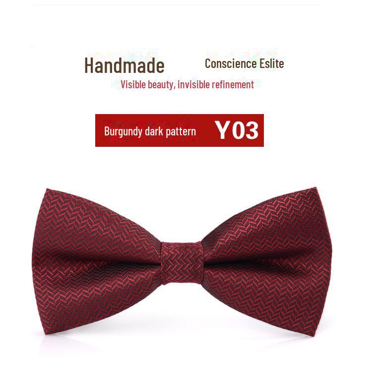 Wine Red Korean Bow Tie for Men - Ideal for Weddings and Best Man Attire
