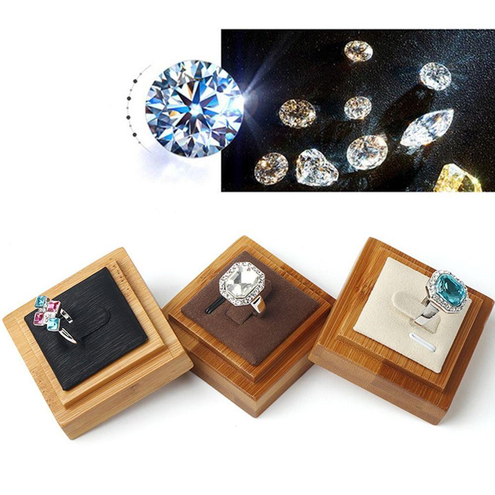 

Velvet Box Wooden Jewelry Display Props Storage Stand Jewelry Display Rack Ring Display Stand