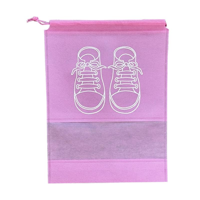 10Pcs/Set Shoe Dust Covers Non-Woven Dustproof Drawstring Clear Storage Bag Travel Pouch Bags Drying Shoes Protect Shoes