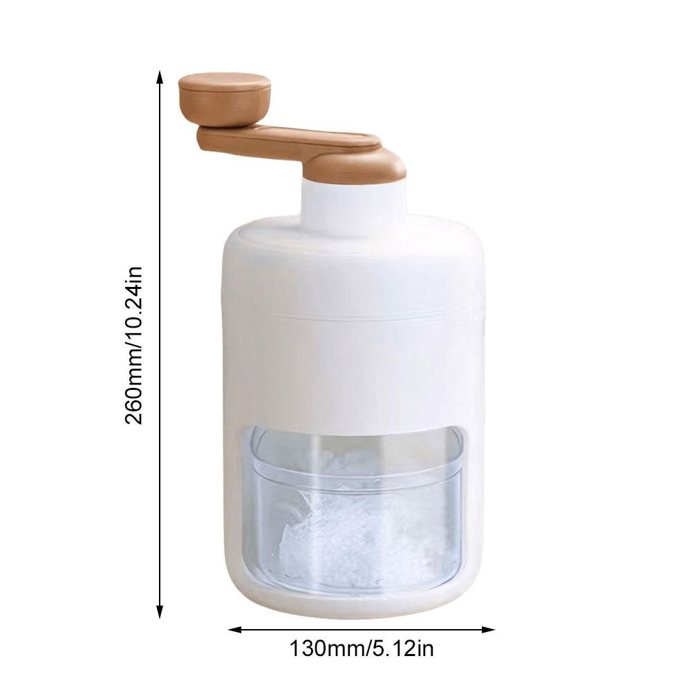 500ML Hand-operated Ice Shaver Multifunction Manual Ice Shaver Hand Crank Shaved Ice Maker for Milkshake Smoothie