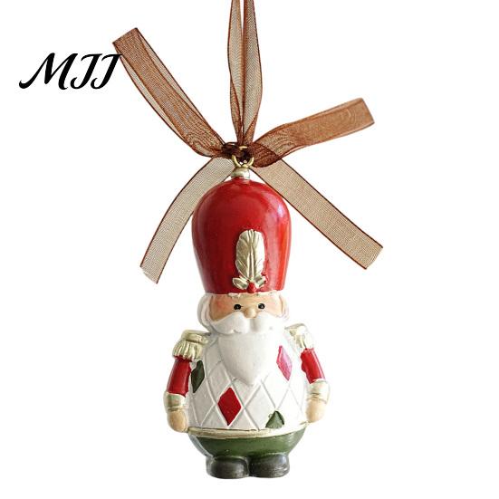 Seasonal Branch Decorations Christmas Resin Animal Ornament, Vintage Hanging Decor with Ribbon, Cute Bow Tree Ornaments Dog Santa Bear Patterns