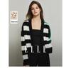 ELLE Gestreifter Strick-Cardigan für Damen