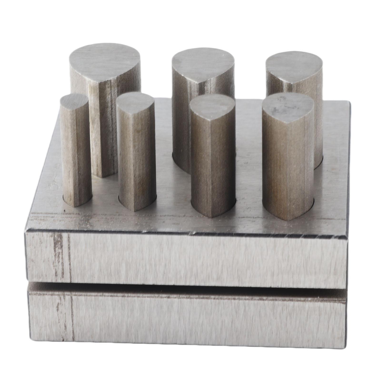 Druppelvormige ponsstans schijfsnijder set, 7 stuks 45 staal sieraden maakgereedschap