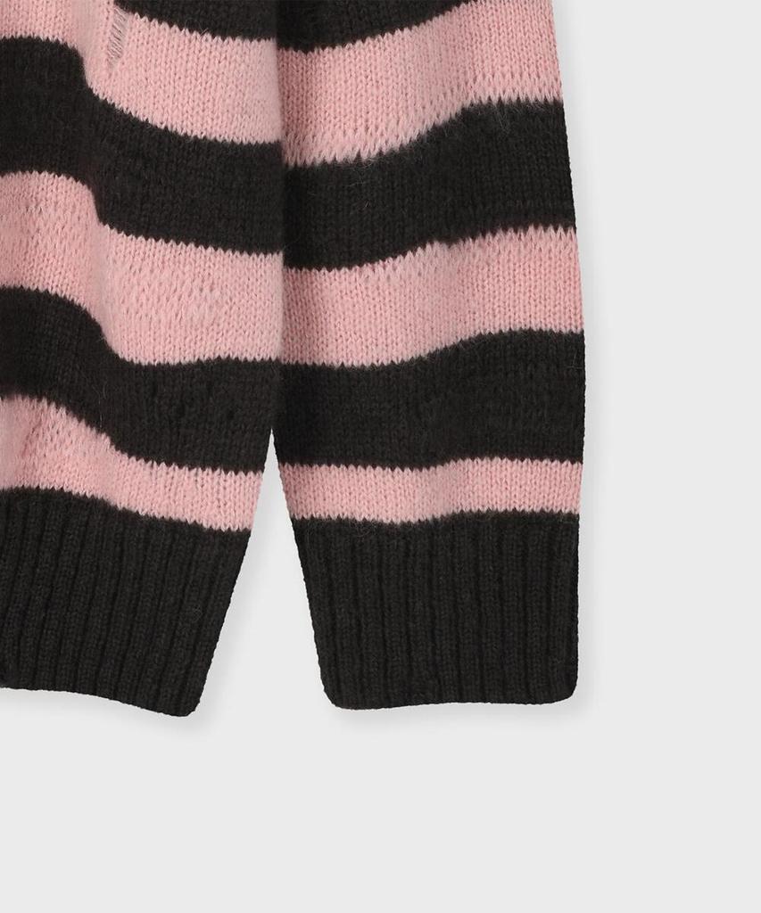 PALETTE Grunge Striped Knit Pink