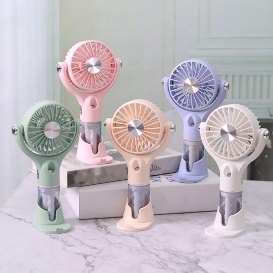 Mini Mist Spray Handheld Fan 100 Speeds Adjustable Portable Summer Misting Cooling Fan USB Rechargeable Travel Outdoor Personal Fan