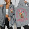 Loves Us Beautiful Flowers Prints Zipper Hoody Woman Crewneck Sportswear Vintage Oversize Hoodie Fleece Casual Soft Clothes
