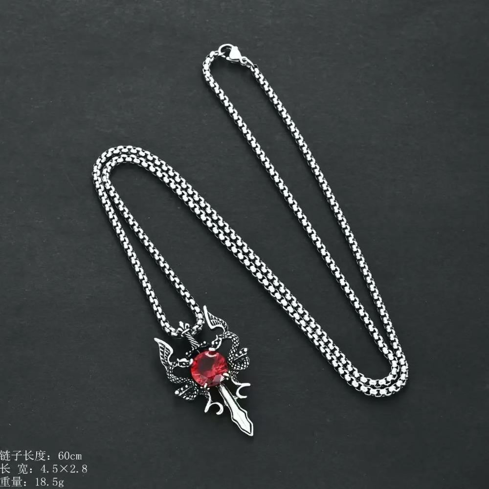 Estilo Europeu e Americano Aço Titânio Incrustado Pingente Espada Ssangyong Masculino e para Meninos Pingente Marca da Moda Personalidade