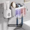 Soporte para cepillos de dientes de pared con ventosa LIEI