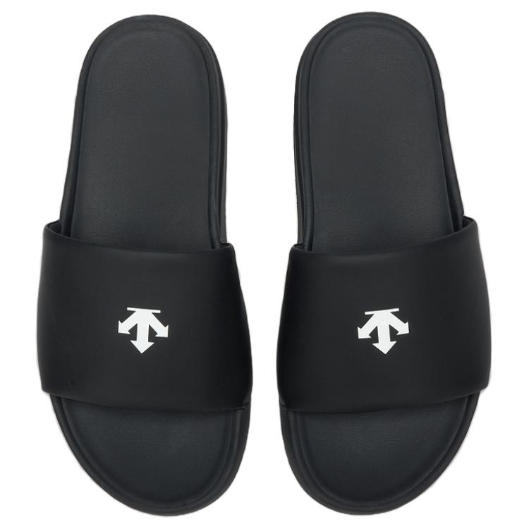 Descente Chron Cloud Simple Comfortable Non-Slip Slide Sandals Men sandals Black D5231LSD43-BK