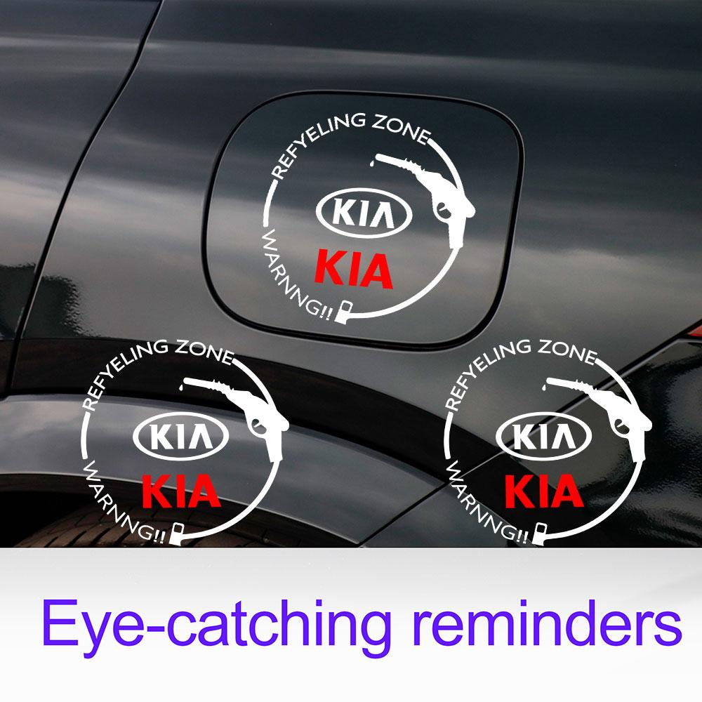 Car Logo Fuel Tank Cap Emblem Sticker Styling Decals Auto Accessories For Kia Pegas Sorento Soul Cerato Sportage Optima Borrego