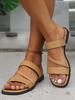 Women's 2024 Retro Square Toe Beach Sandals
