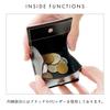 Box-shaped coin purse, slim wallet for women and compact wallet for men, made of genuine bridle leather [NB], black
