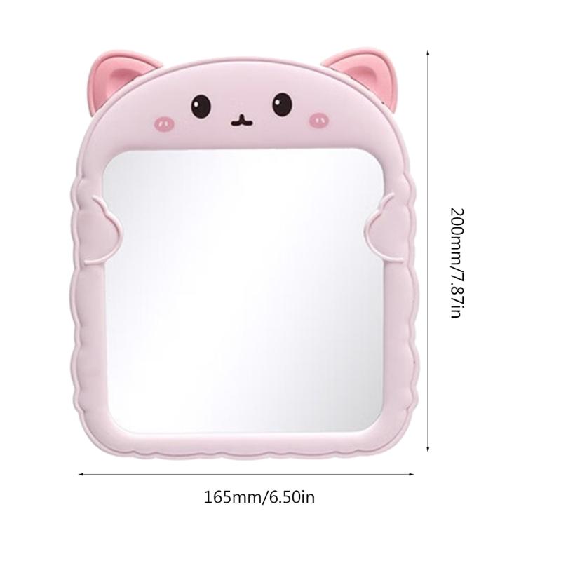 Cartoon Desktop Mirror Women Girls Makeup Mirrors Dormitory Dressing Mirror Gift