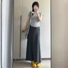 2025 Light European Fashion Half Body Skirt European And American Women'S Wear New Style Elastic Waist Drop A-Line Skirt Long Skirt