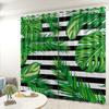 Green Plant Plantain Leaf Curtain Cloth Bedroom Living Room Balcony Blackout Curtain Office Hotel Thermal Insulation Curtain