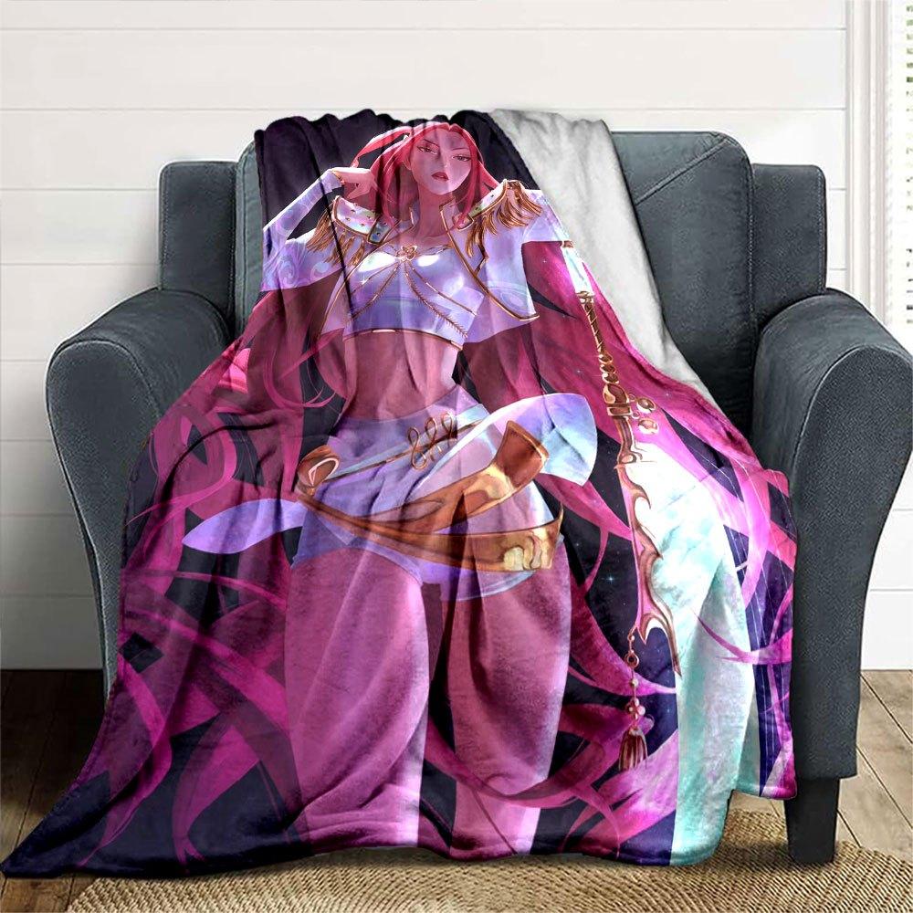 1pc Hunter X Kopo group Themed Flannel Blanket Suitable for Bed, Home Decor, Graduation Gifts, Easter, Back to School, Christmas, All Season Use
