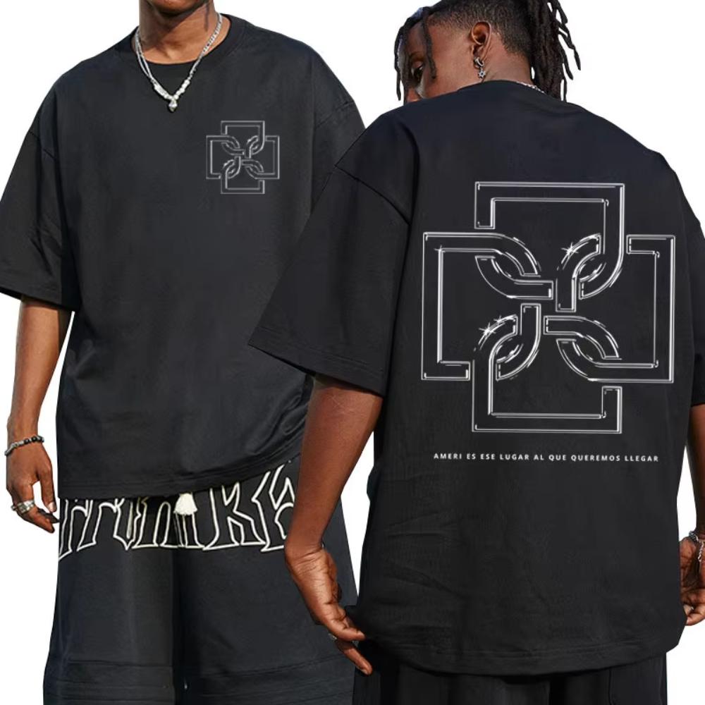 Rapper Duki Ameri Tour 2026 Graphic T Shirts Mens Womens Hip Hop Album Print Short Sleeve Tshirt Male Cotton Oversized Tshirt L