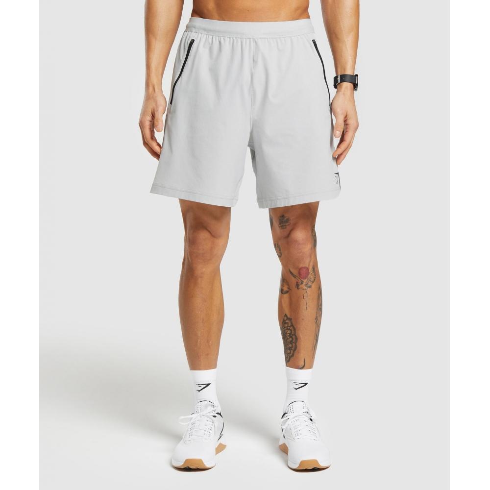

GYMSHARK Apex 7 Hybrid Shorts Light Grey A5A6C GB7K S