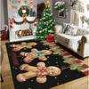 Gingerbread Man Carpet Christmas Tree Christmas Floor Mat Terrace Living Room Bedroom Balcony Camping Outdoor Carpet Decoration