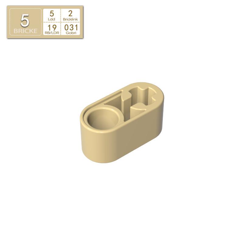 BRICKE 1x2 Brick with Axle Hole Arm, Compatible with LEGO 60483, 40147, and 74695 Building Blocks.