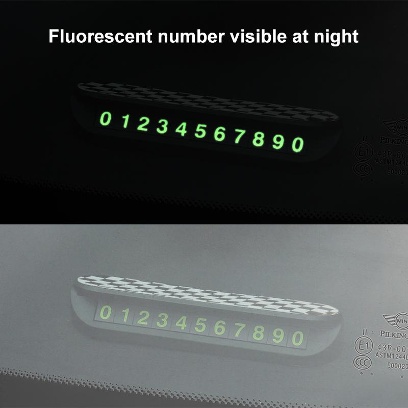 For Mini Cooper Universal Car Temporary Parking Card Phone Number Card Plate Telephone Number Park Stop Prompt Accessories