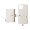 ROND Card Coin Card Coin Genuine Beige DEMIU D-ring Wallet, Case, Purse, Holder, Pocket, Leather,