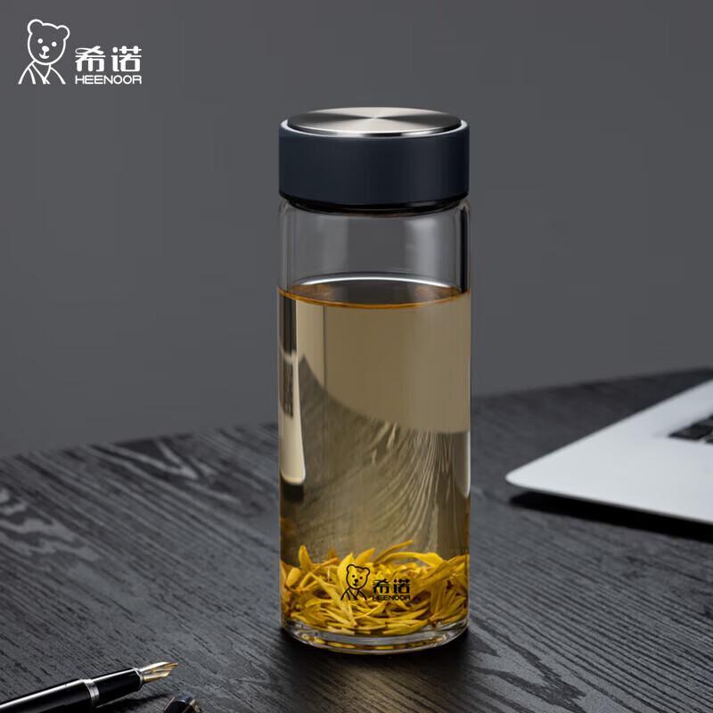 Xinuo Heat-Resistant Single-Layer Glass Water Bottle with Infuser