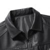 Leather jacket for men spring and autumn new style motorcycle jacket slim fit windproof PU leather jacket solid color trendy jacket for men