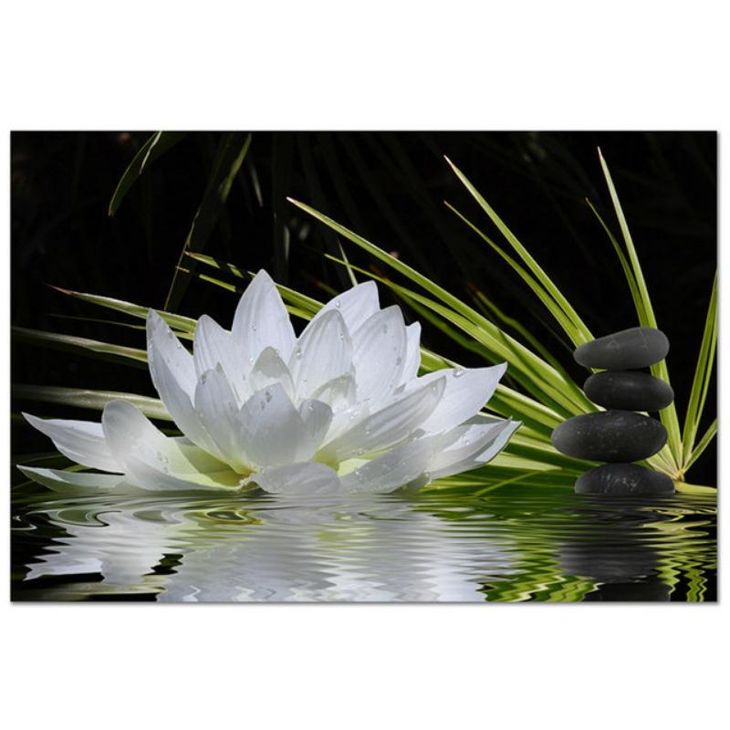 ZEN Poster Stone Bamboo Water Drops Green Leaf Still Life Meditation Wall Art Picture Canvas HD Print Buddha Home Decor Painting