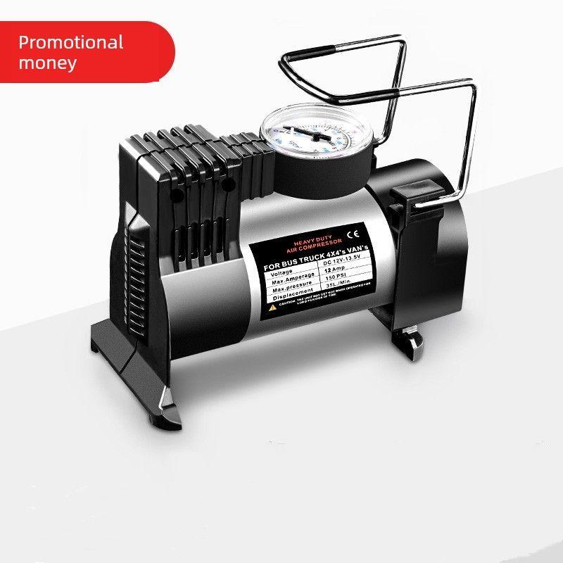 

Vehicle Air Pump Car Air Pump Portable Tire Special High Pressure Small Air Pump Wired Style Standard Version 100W(Black)