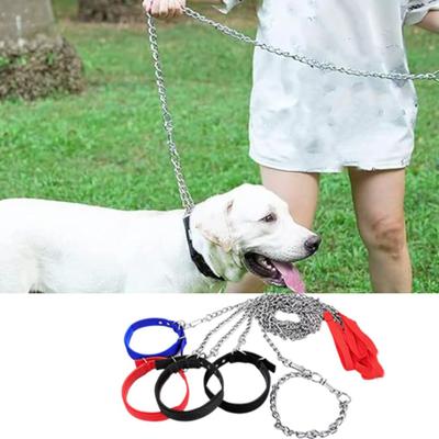 Foam Collar Iron Dog Chain Anti-wear Bite Resistant Pet Dog Leash Adjustable Rust-proof Dog Traction Rope