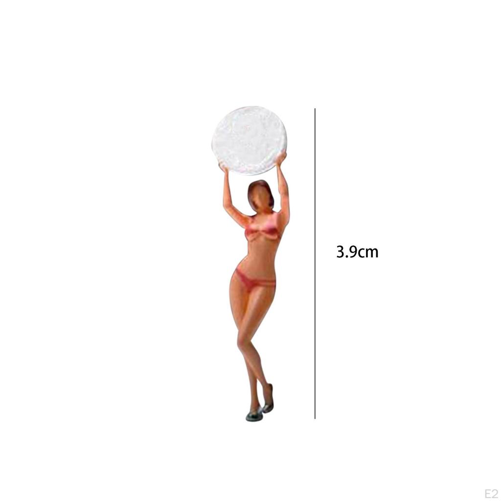 1/64 Scale Models Figurine Miniature People Model Tiny Simulation Figurines for DIY Scene