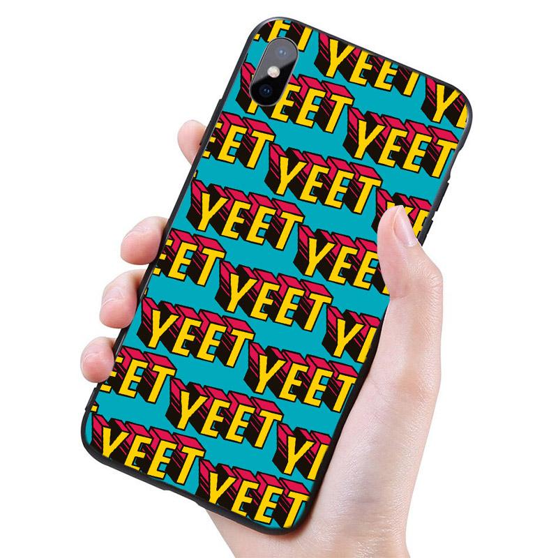 Funny YEET OR BE YEETED Meme Black Soft TPU Phone Case Covers for iPhone 8 7 6 6S Plus 5 5S SE 2020 XR X XS MAX Coque Shell Capa