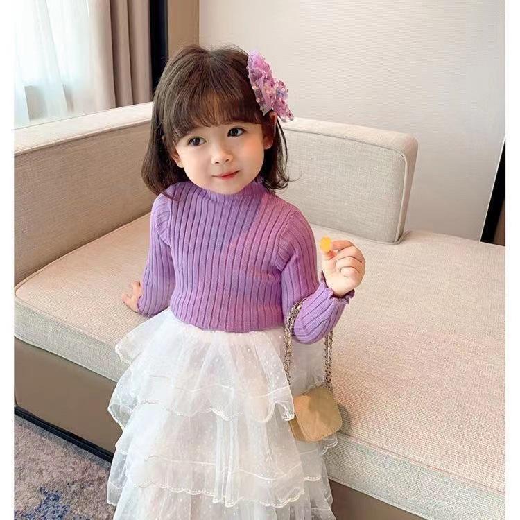 

Детский модный вязаный свитер: Полувысокий воротник, Однотонный, Весна/Осень 2024, Унисекс-мода Size 80 (Height 70-80 cm)